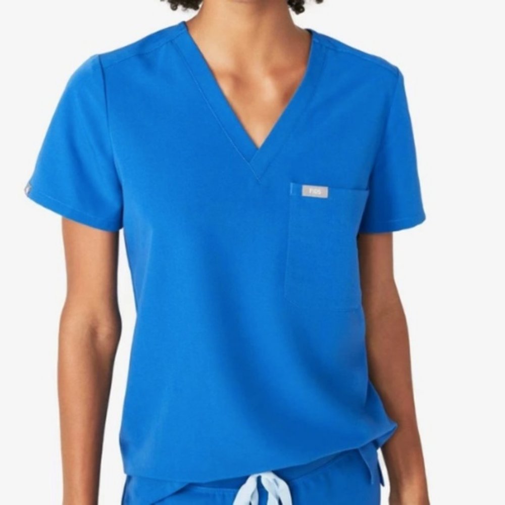 Figs Blue Short Sleeve Women's Tee